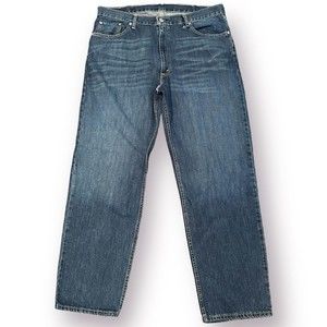 Levi's 550 Mens Jeans Size 40x32 Blue Denim Straight Medium Wash Flaws
